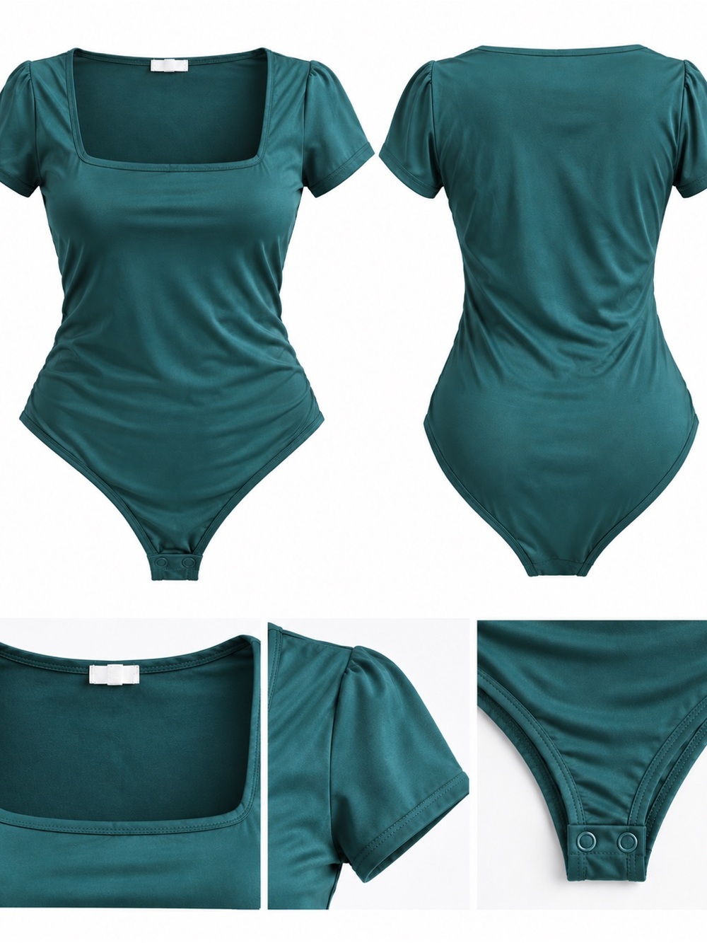 Emerald Green Short Sleeve One-Piece Bodysuit